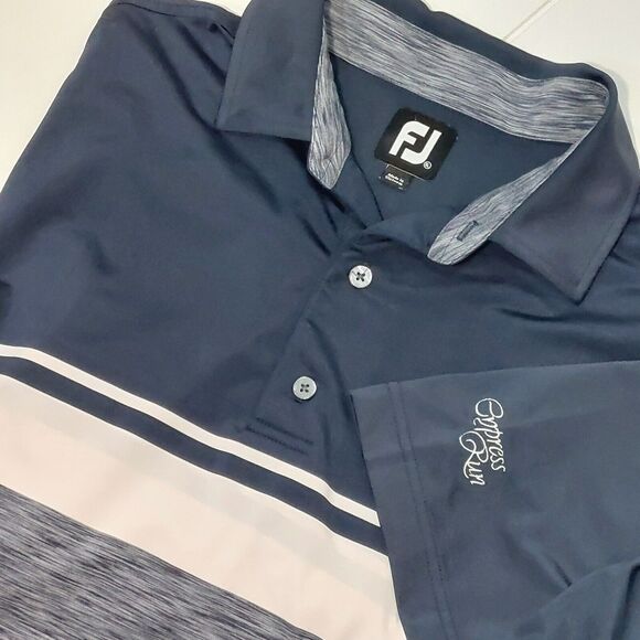 FootJoy Other - FootJoy Men's XL Lisle Colour Block Space Dye Polo Golf Cypress Run Embroidered